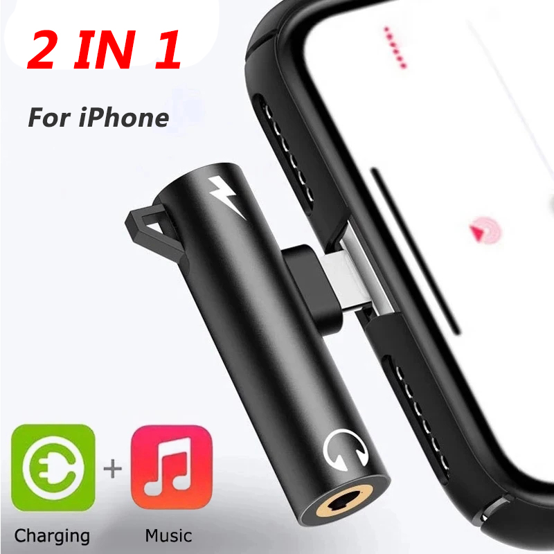 Wired Earphone Lightning - 2 In1 Adapter Splitter Für iPhone