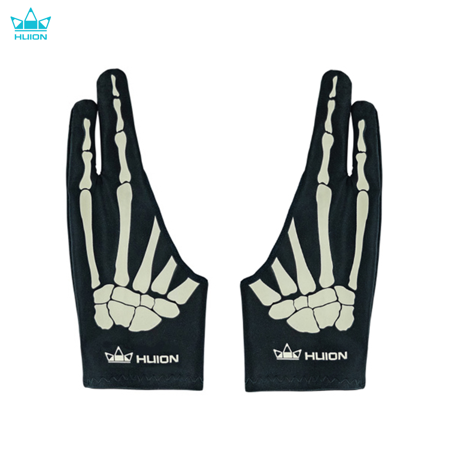 Drawing Glove Artist - Huion Skeleton Handschuh Zwei-Finger-Antifouling-Künstlerhandschuh Flexibler und