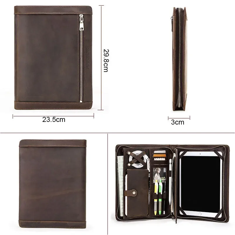 Tablet Tech Accessories - Stiftfach Datenkabel-Organizer Handy-Zubehör Leder-Tablet-Aufbewahrungstasche für iPad