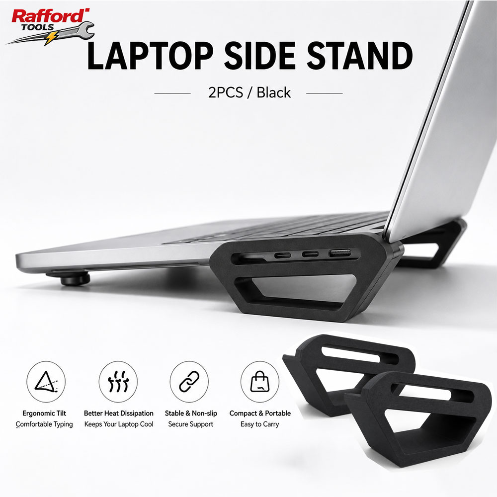 Cooling Stand Tablet - Rafford Laptop-Seitenständer, tragbarer ergonomischer Notebook-Ständer, rutschfest