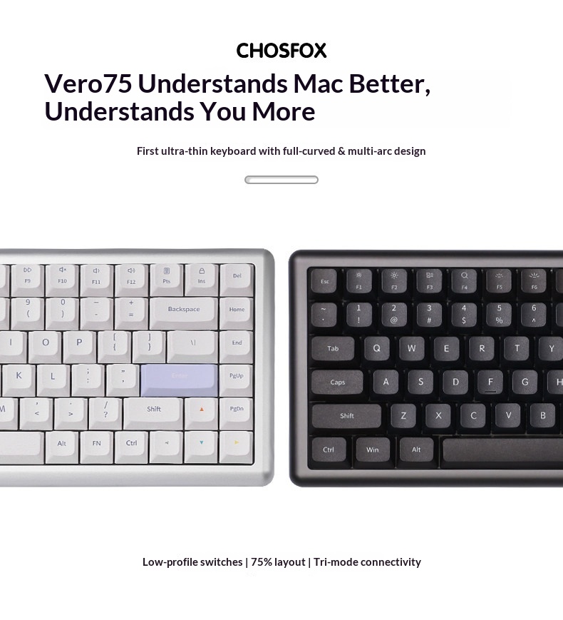 Vero75 Low-Profile Mechanische – Android Tablet Gaming Accessories Bewertung und Preis